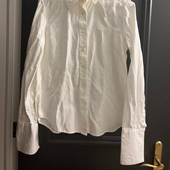 The Saville Row Company, white cotton button down shirt, size 12. Closet staple. - Picture 2 of 6